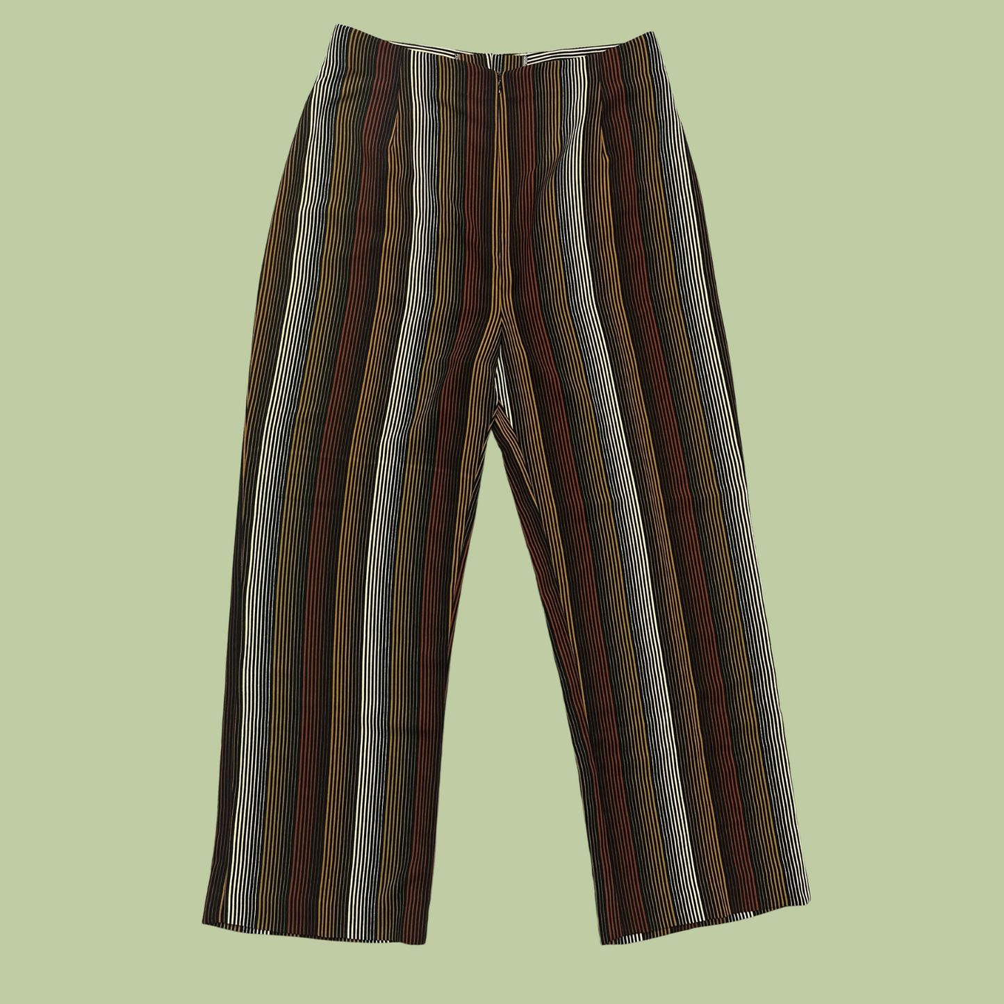 Brown, Black and Yellow Striped Pants