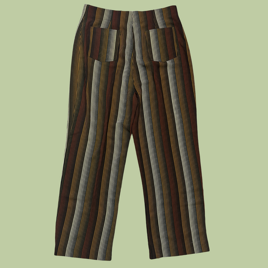 Brown, Black and Yellow Striped Pants