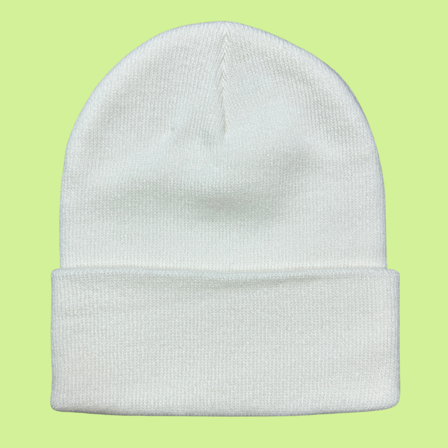 back: white Beanie with Night Sky Print on front fold