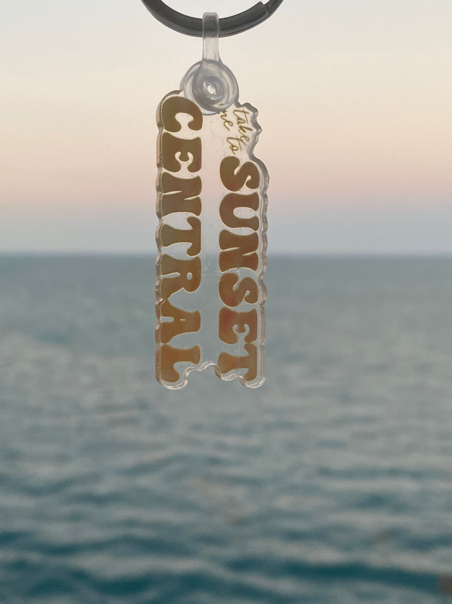 Take Me to Sunset Central Keychain - Orange