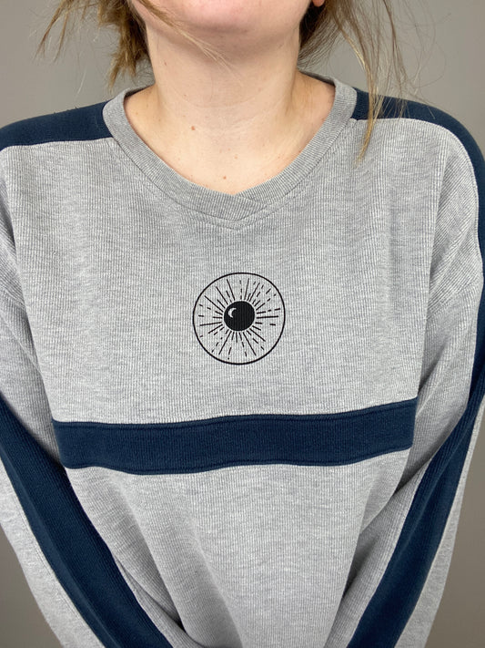 One of a Kind - Gray + Navy Long Sleeve