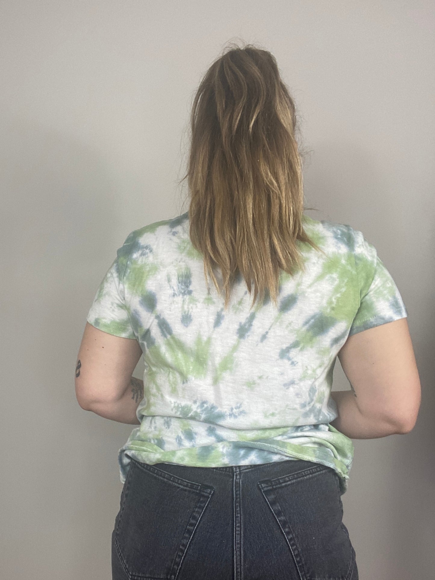 One of a Kind - Blue + Green Tie Dye Night Sk(eye) Tee