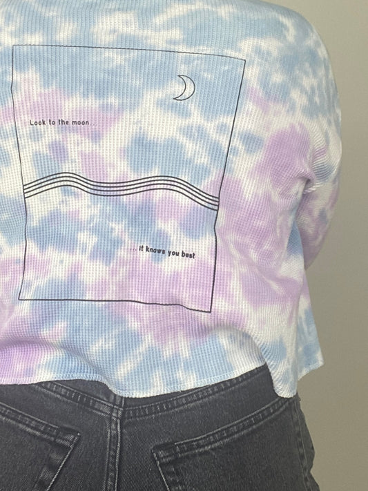 One of a Kind - Blue + Purple Waffle Night Sk(eye) Long Sleeve